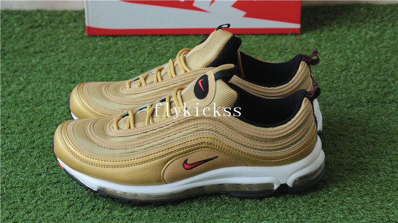 Authentic Nike Air Max 97 OG Gold Metallic Gold